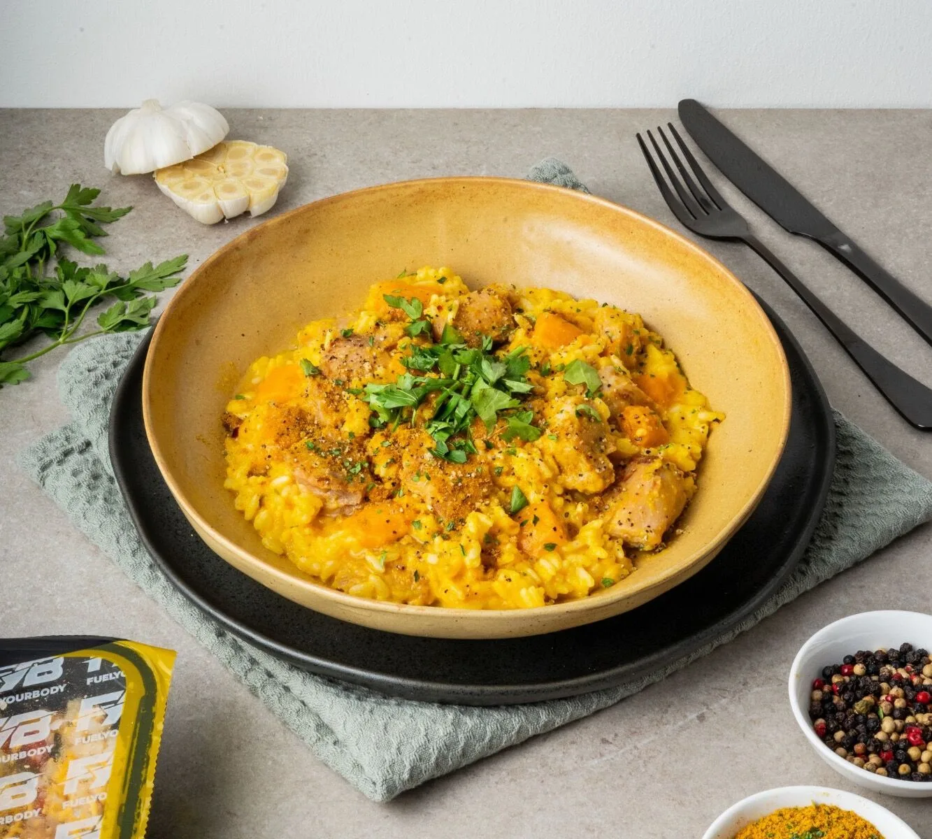 Pumpkin Risotto - Chicken