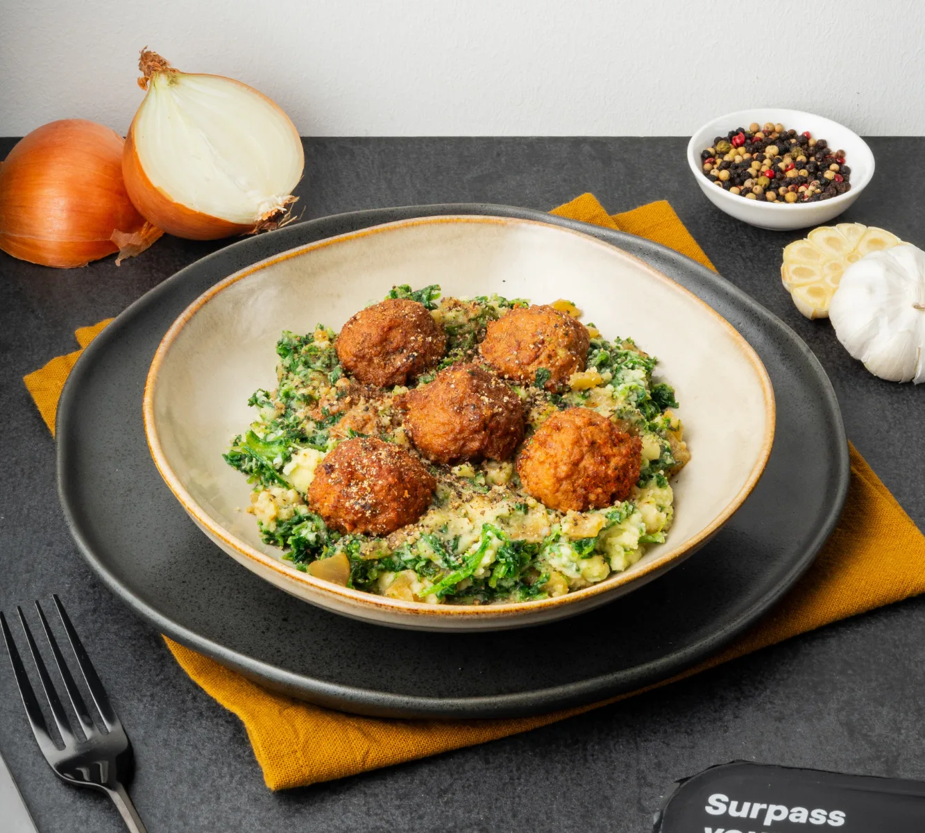 Kale Mash - Meatballs