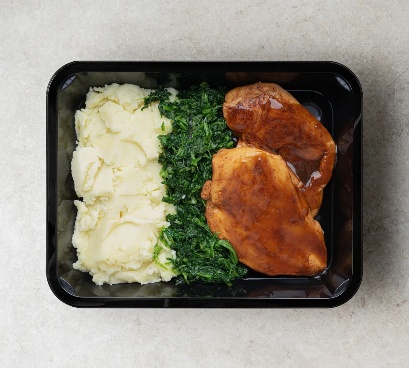 Mashed Potato - Chicken Breast - Spinach (with gravy)