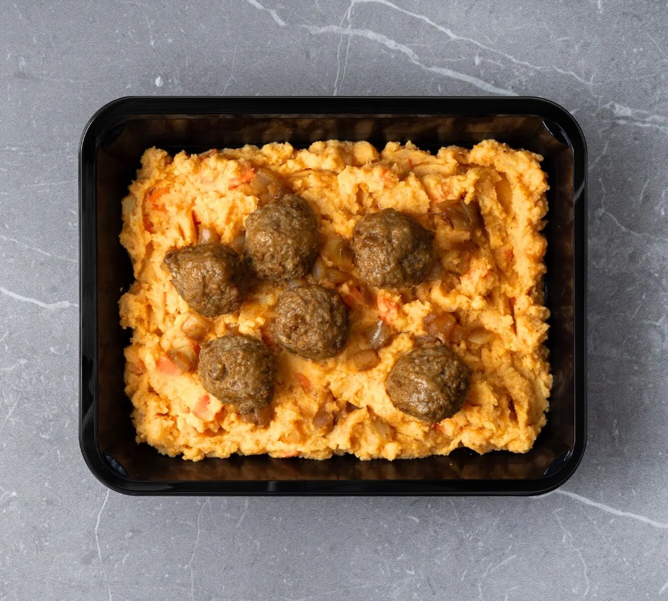 Kartoffel-Möhren stampf - Meatballs