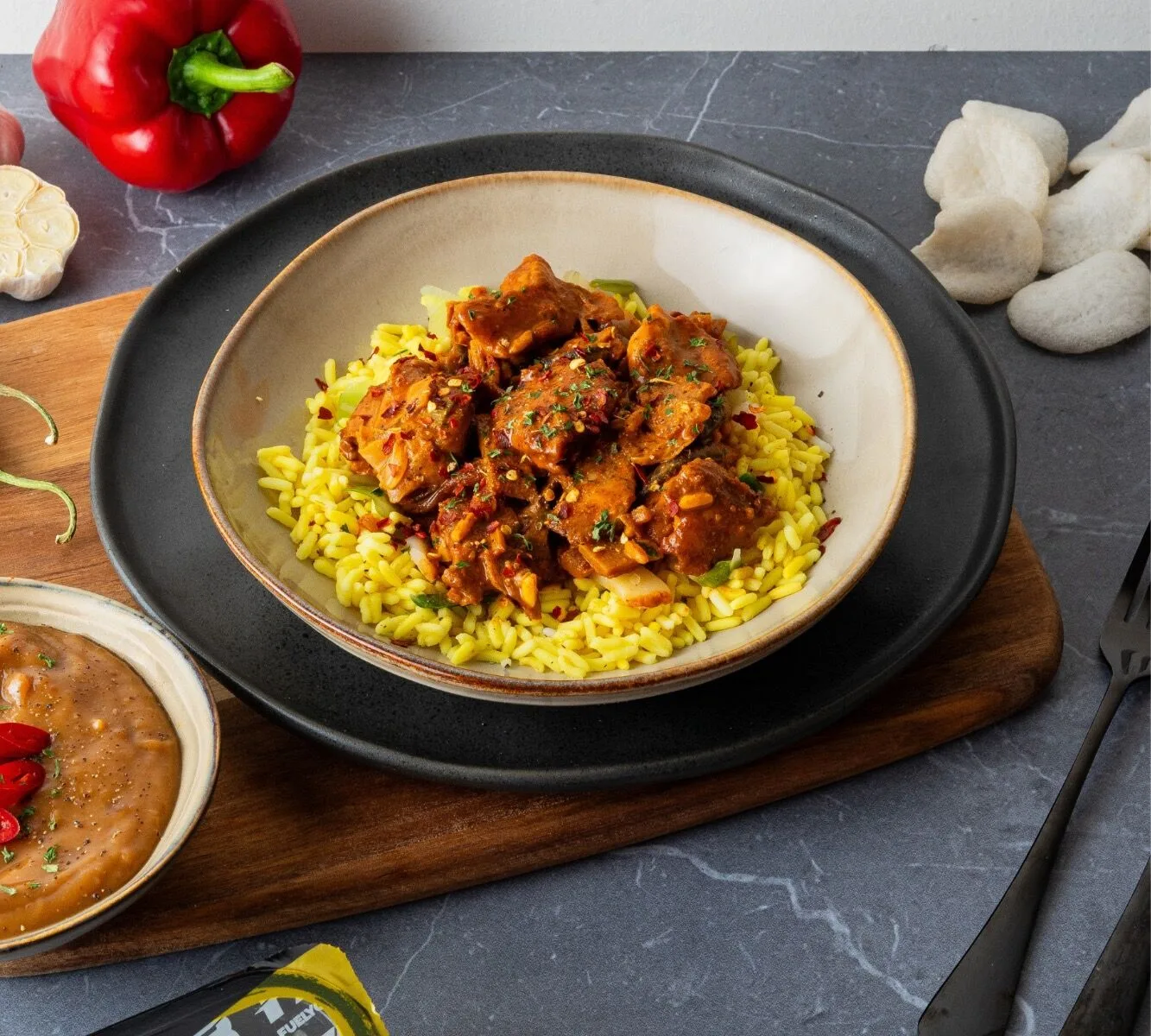 Yellow Rice - Chicken Satay