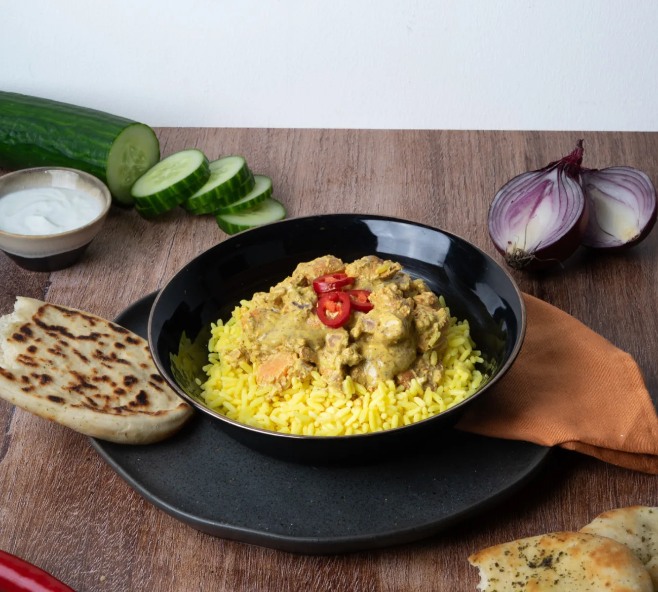 Gele rijst - Kip Tandoori