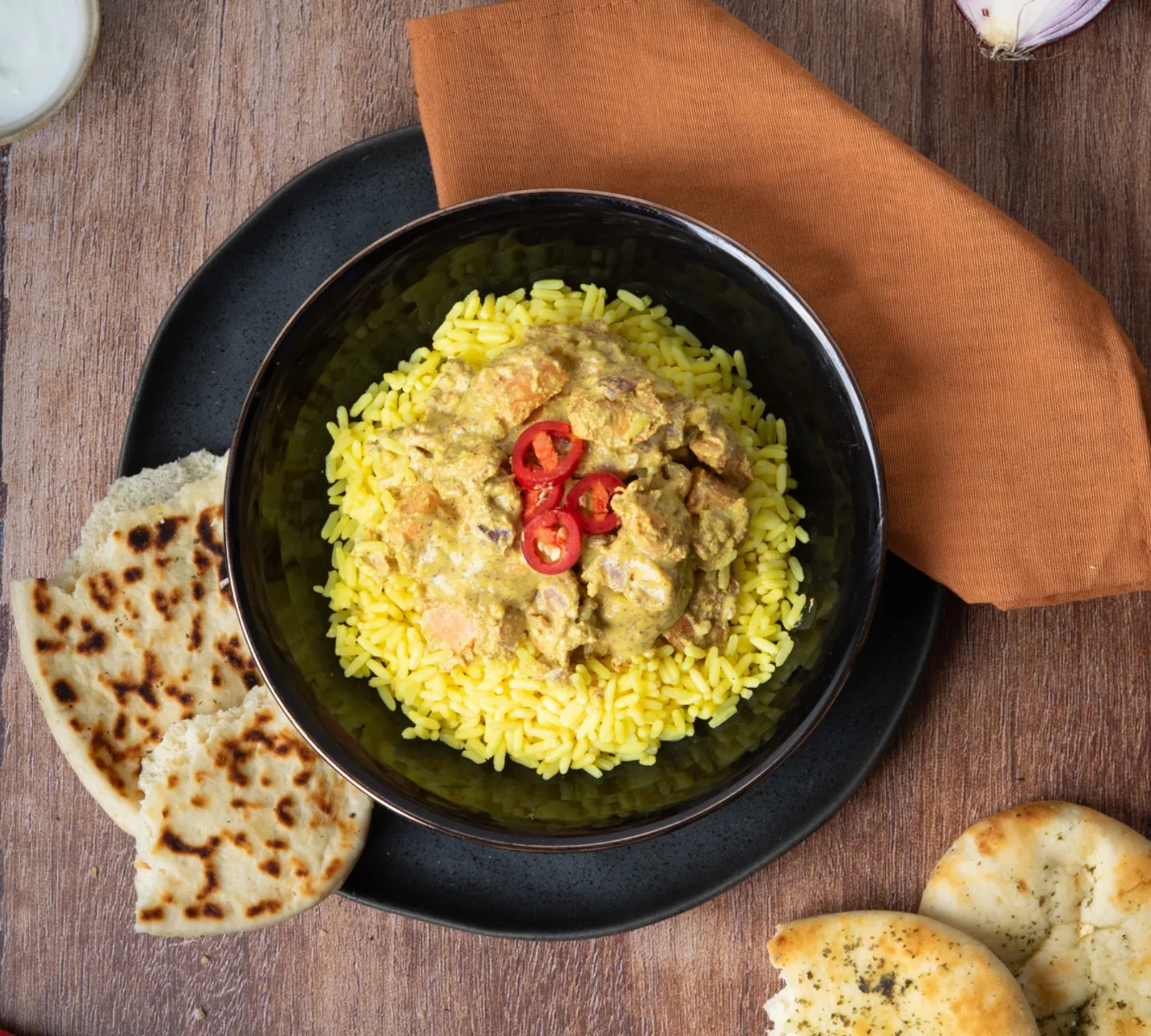 Gele rijst - Kip Tandoori
