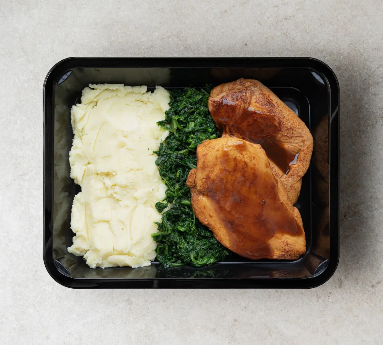 Mashed Potato - Chicken Breast - Spinach (with gravy) [BULK]