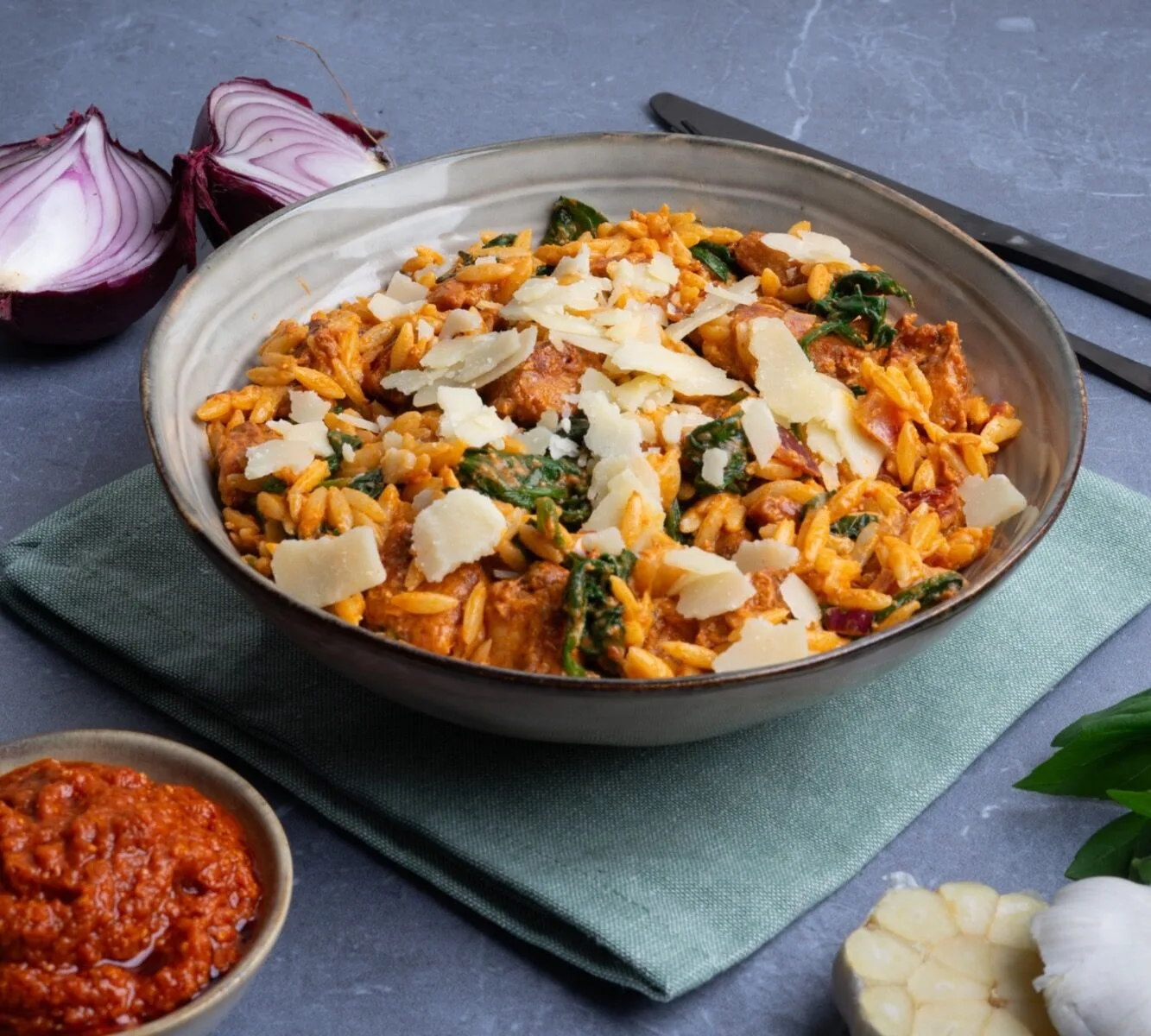 Rode Pesto Orzo - Chicken [BULK]