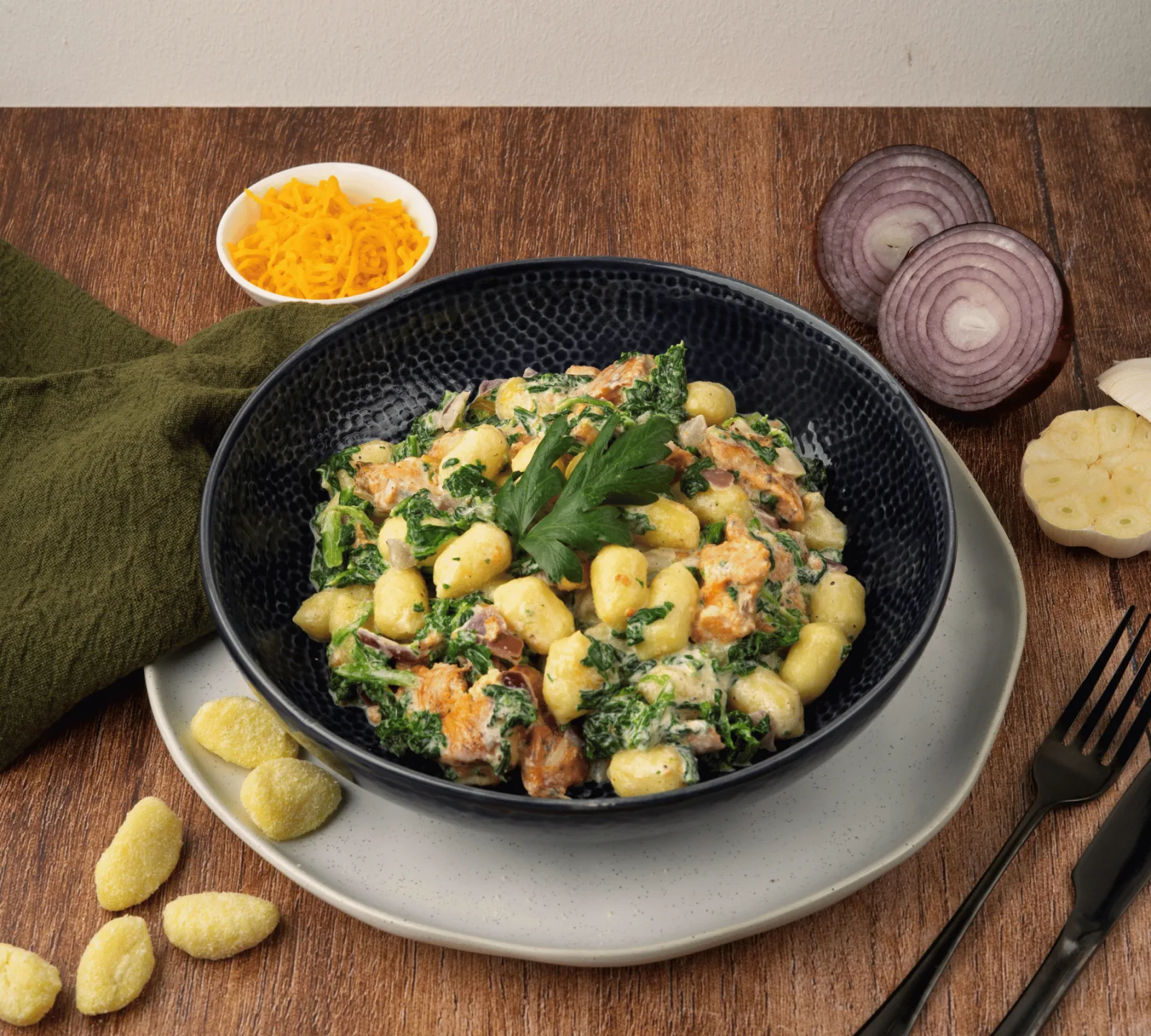 Creamy Gnocchi Chicken & Spinach