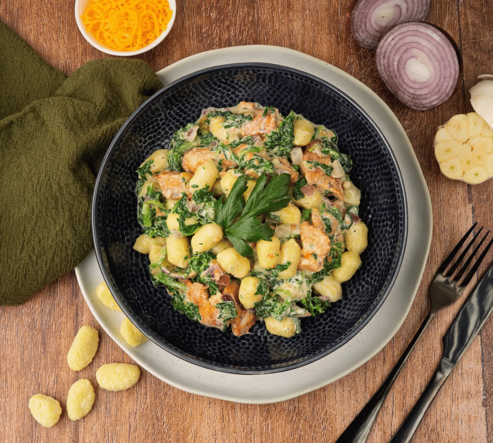 Creamy Gnocchi Chicken & Spinach