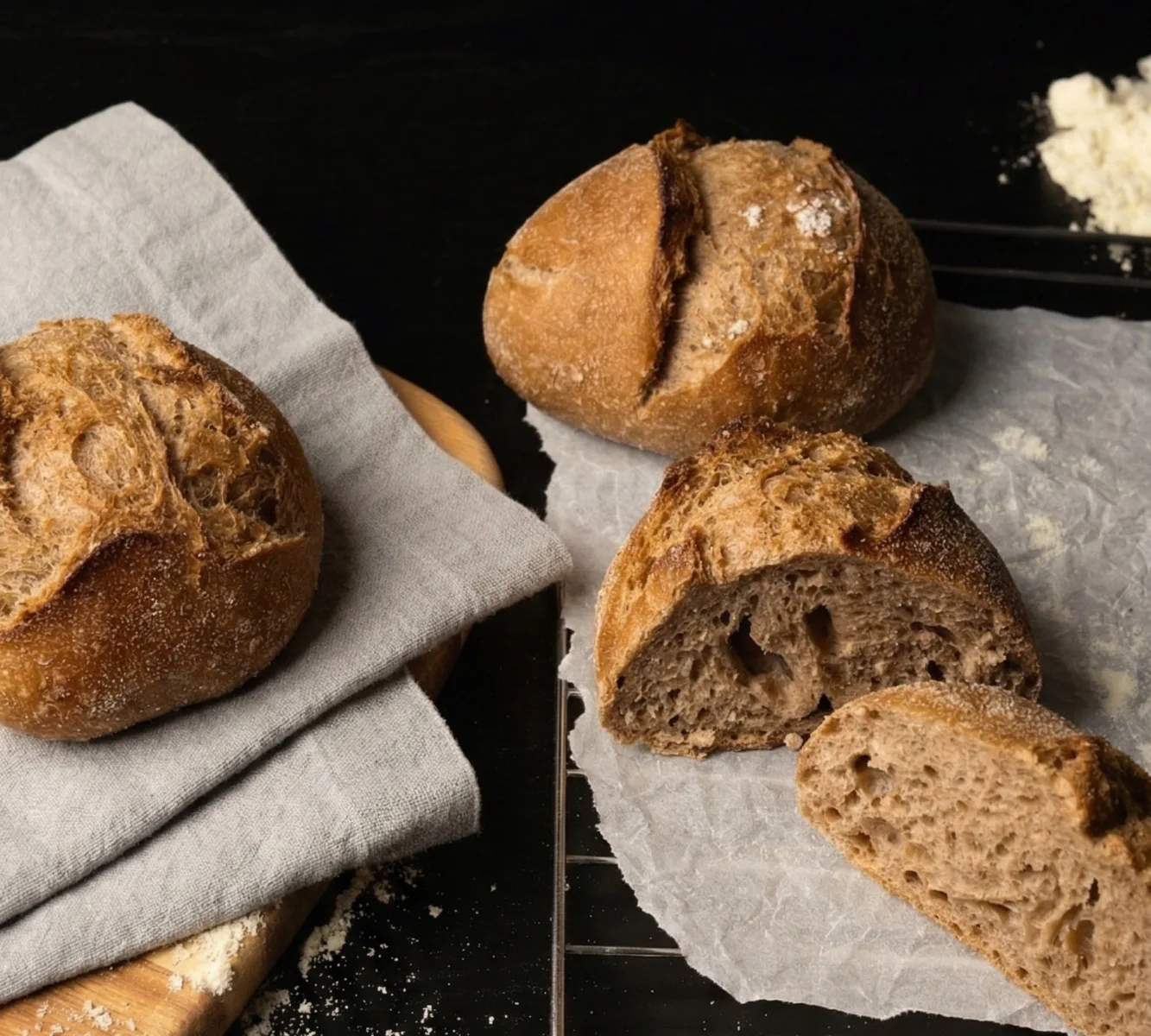 Spelt zuurdesem broodjes [6 STUKS]