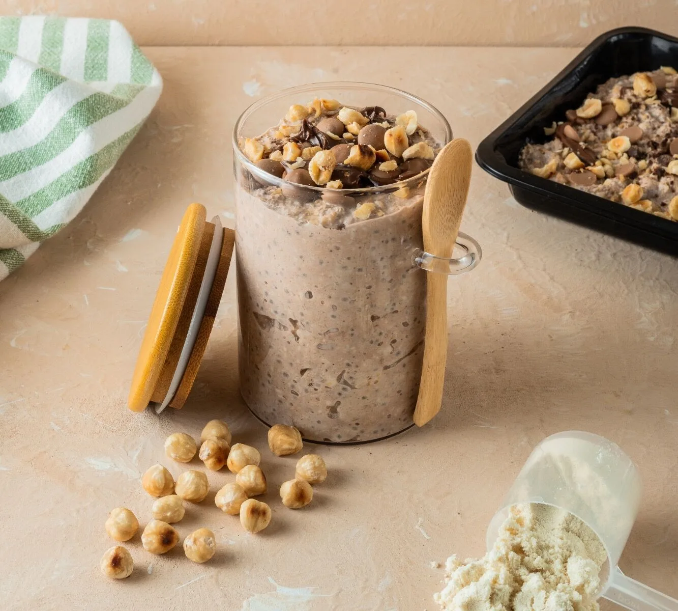 High Protein Overnight Oats - Choco Hazelnut