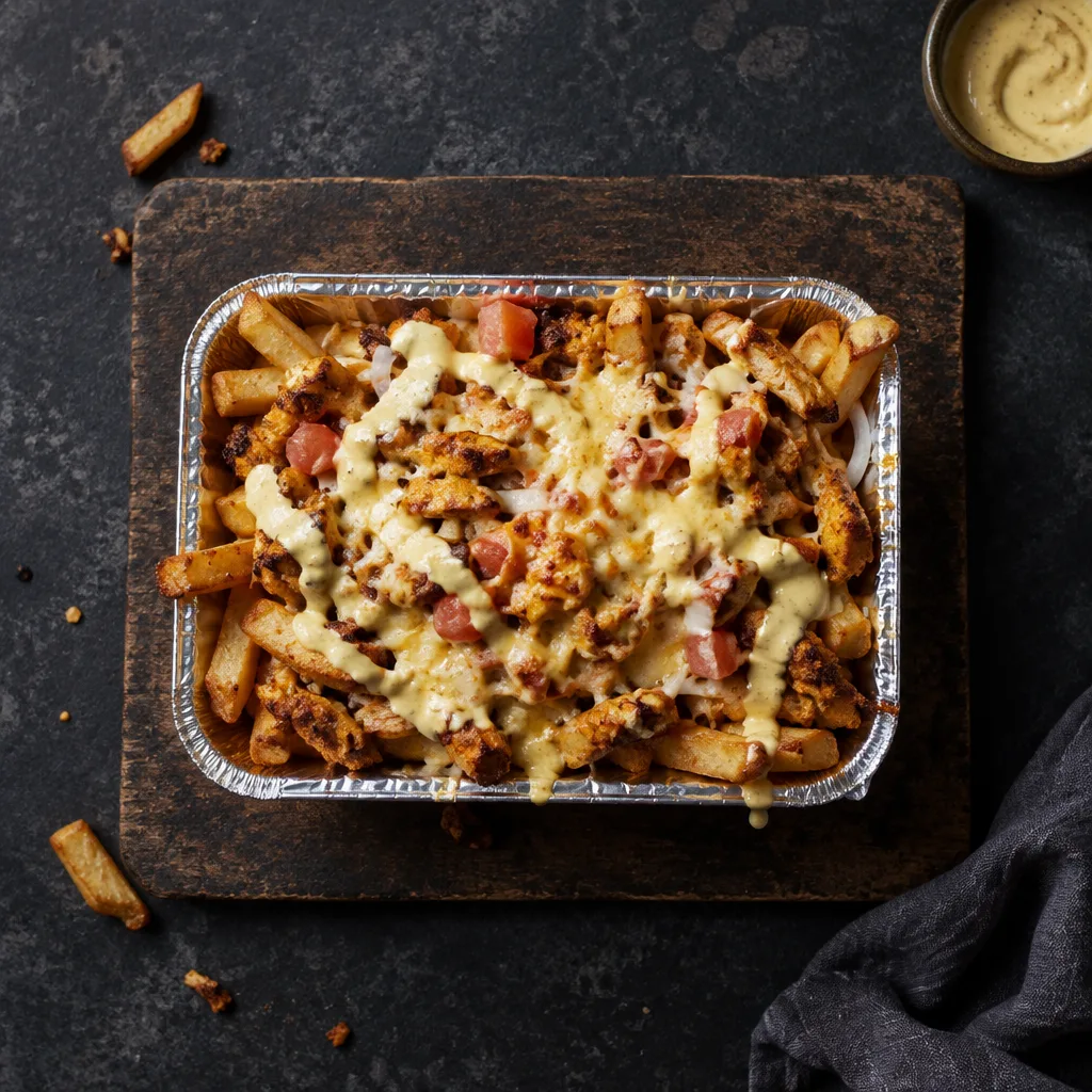 Protein-Kapsalon mit Hähnchen