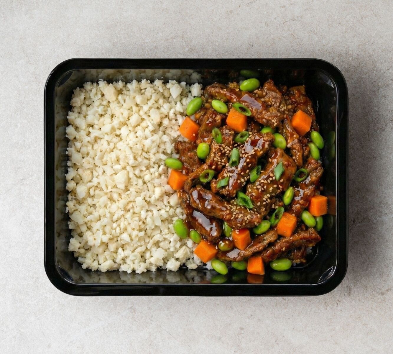Hot Korean Beef Cauliflower Ricebowl [LOWCARB]