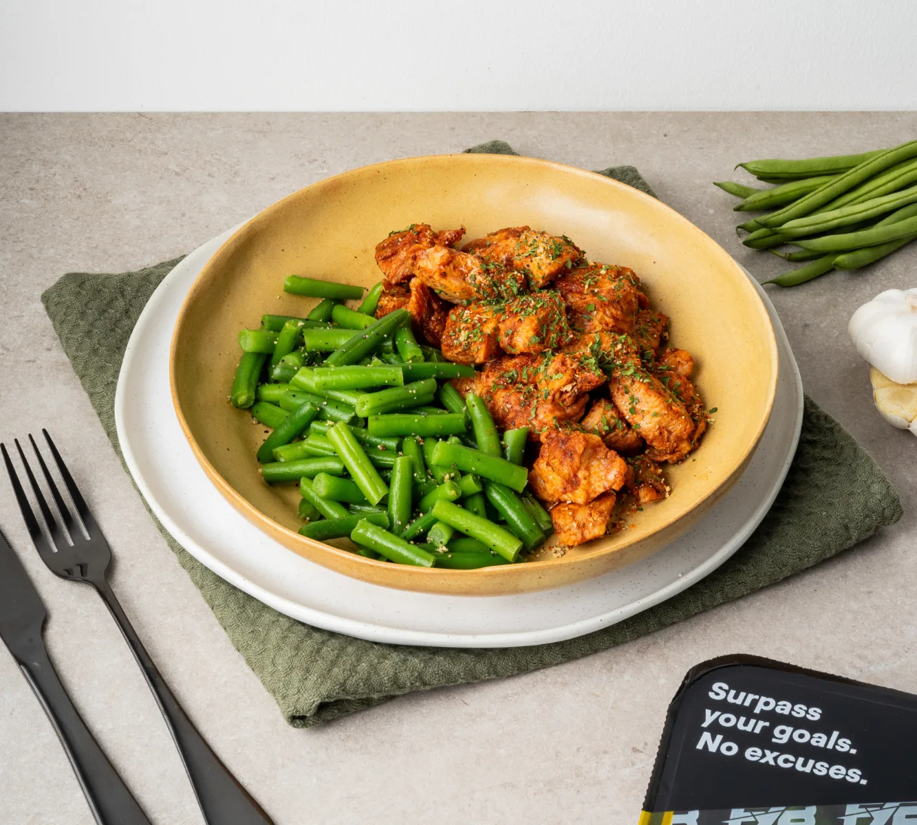 Hähnchen Cajun - Brechbohnen