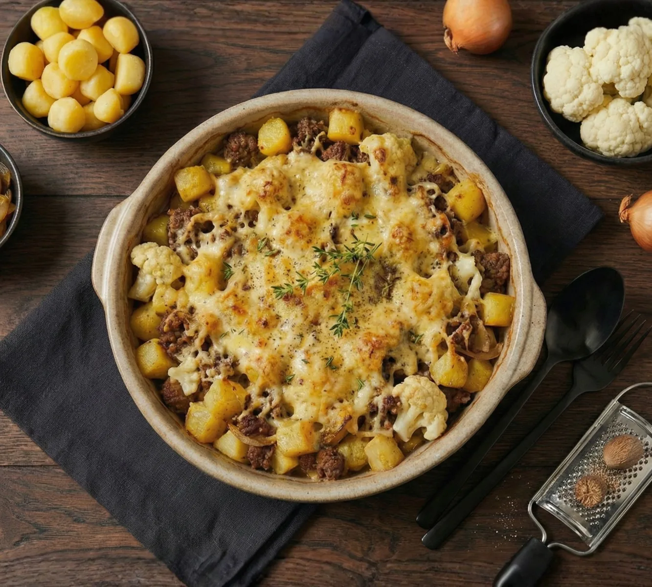Aardappel Ovenschotel - Rundergehakt, Bloemkool & kaas [OVENMEAL]
