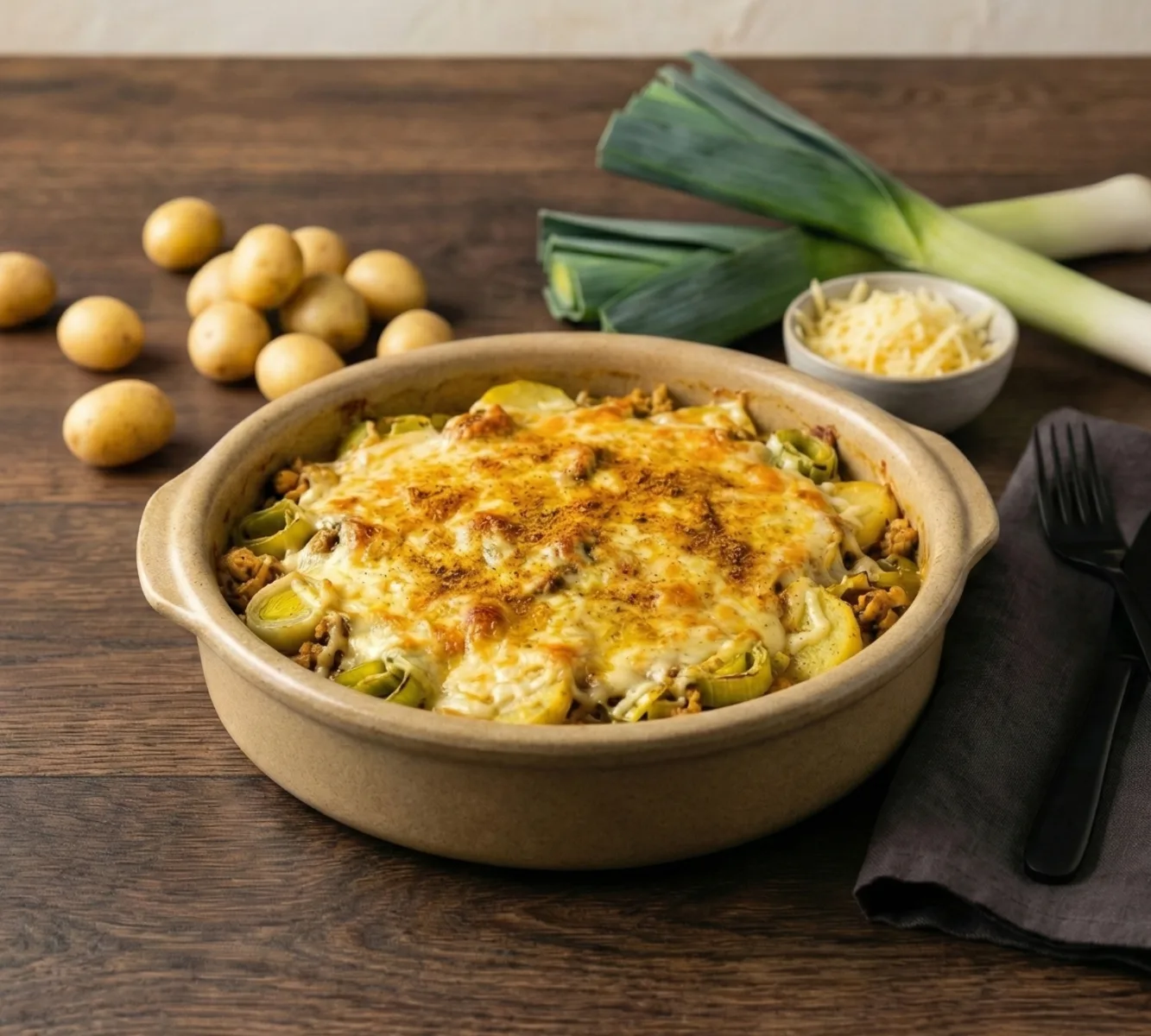 Potato Bake - Chicken Curry, Leek & Cheese [OVENMEAL]