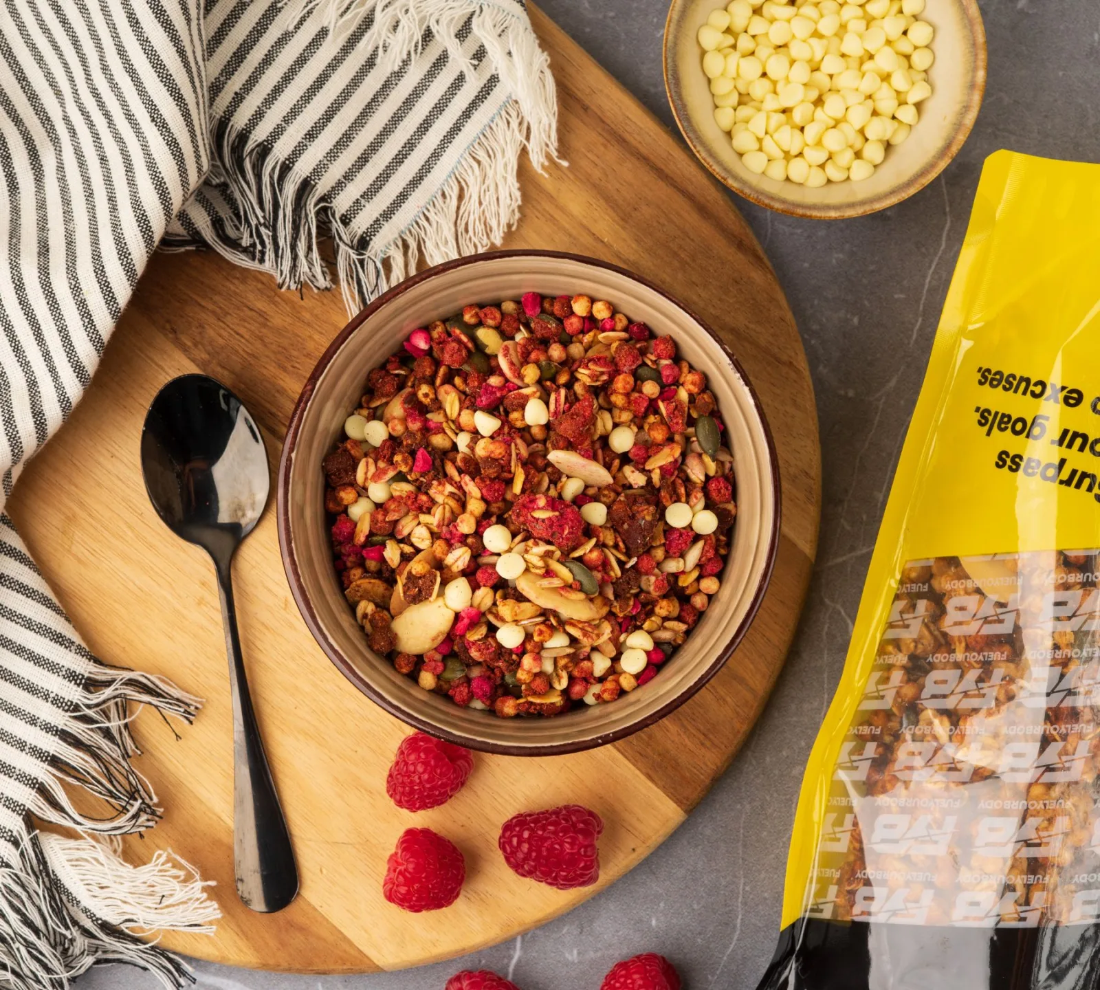 Protein Granola - Raspberry White Choco  [500g]
