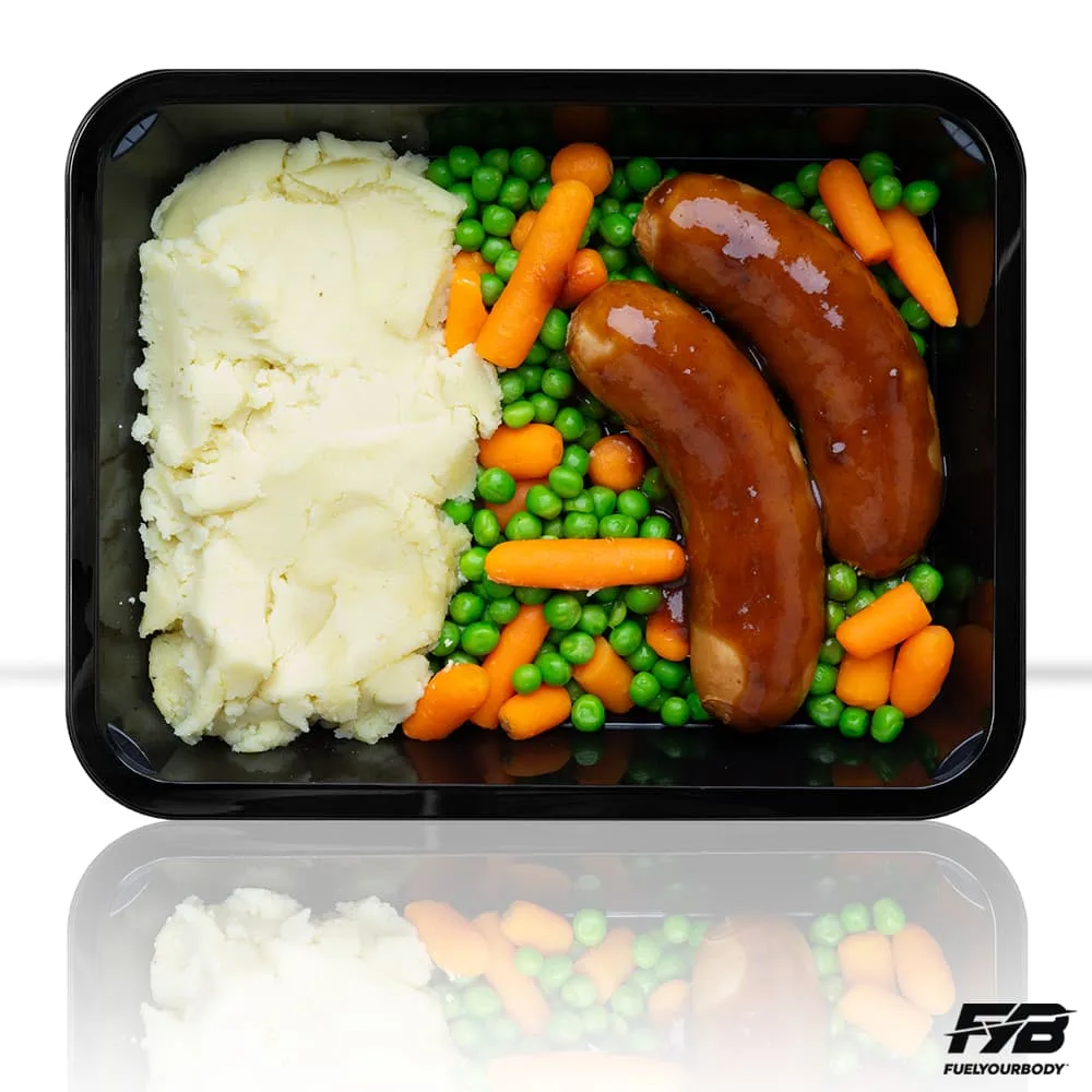 Puree - Kipsaucijs - Tuinerwten & Worteltjes (met jus) [BULK]