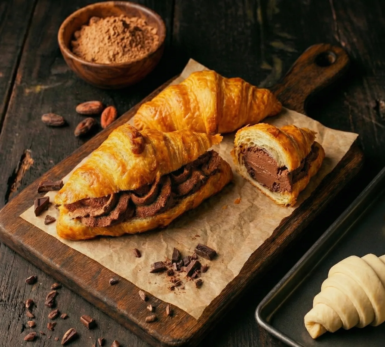 Protein Filled Chocolate Croissant