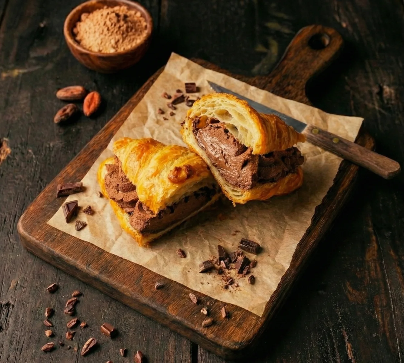 Protein Filled Chocolate Croissant