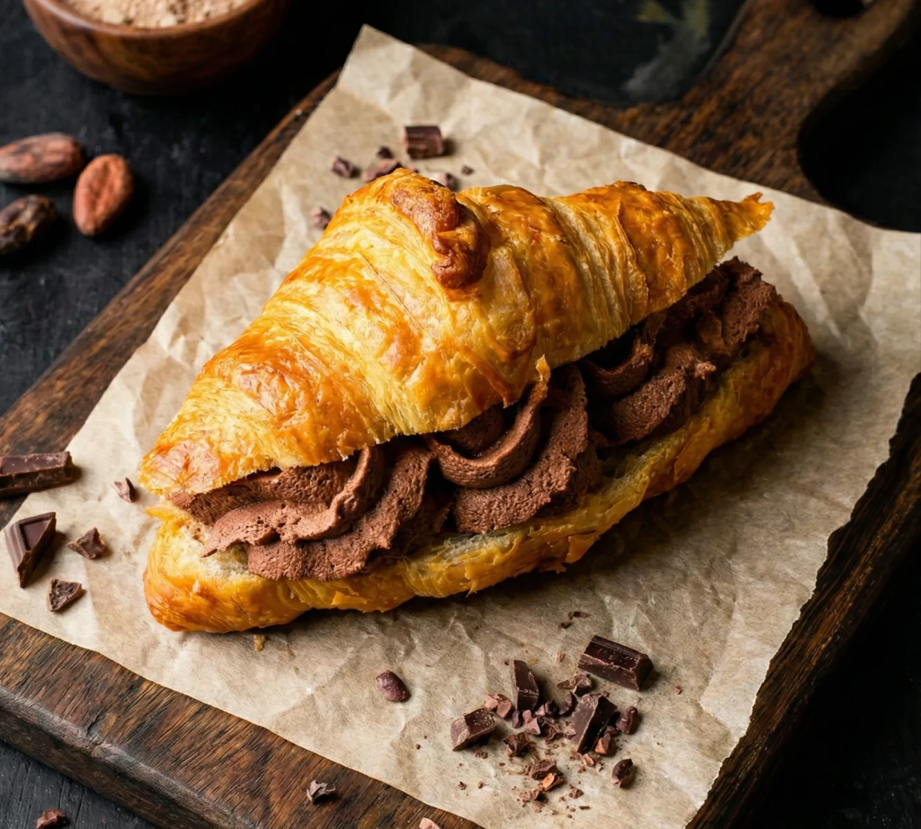 Protein Filled Chocolate Croissant